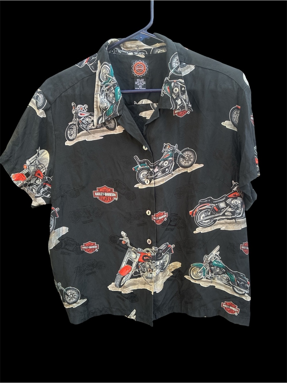 Vintage Tory, Richard Harley Davidson, silk Hawaiian shirt men’s extra large - Picture 1 of 3